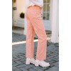 Never Too Late Salmon Pink Floral Pants