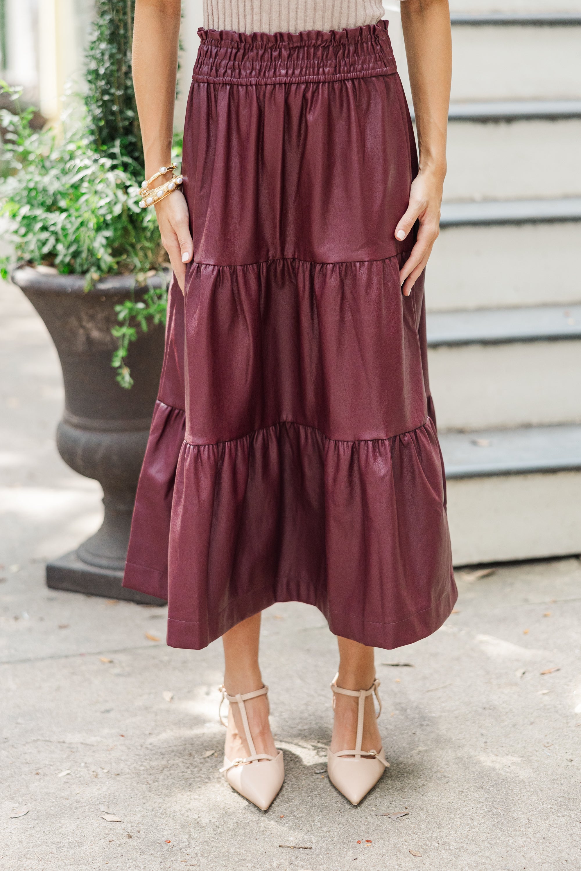 Fate: Where You Belong Burgundy Red Faux Leather M...
